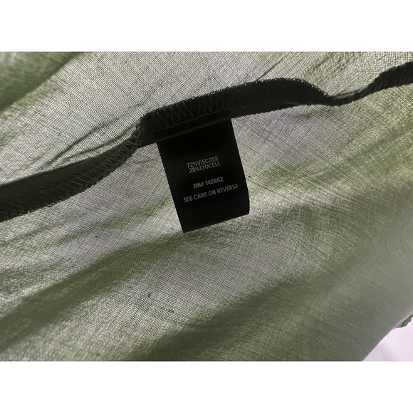 NWT Torrid Babydoll Challis Sharkbite Flutter Sleeve Top Green Plus Size 2 2X - Picture 9 of 16